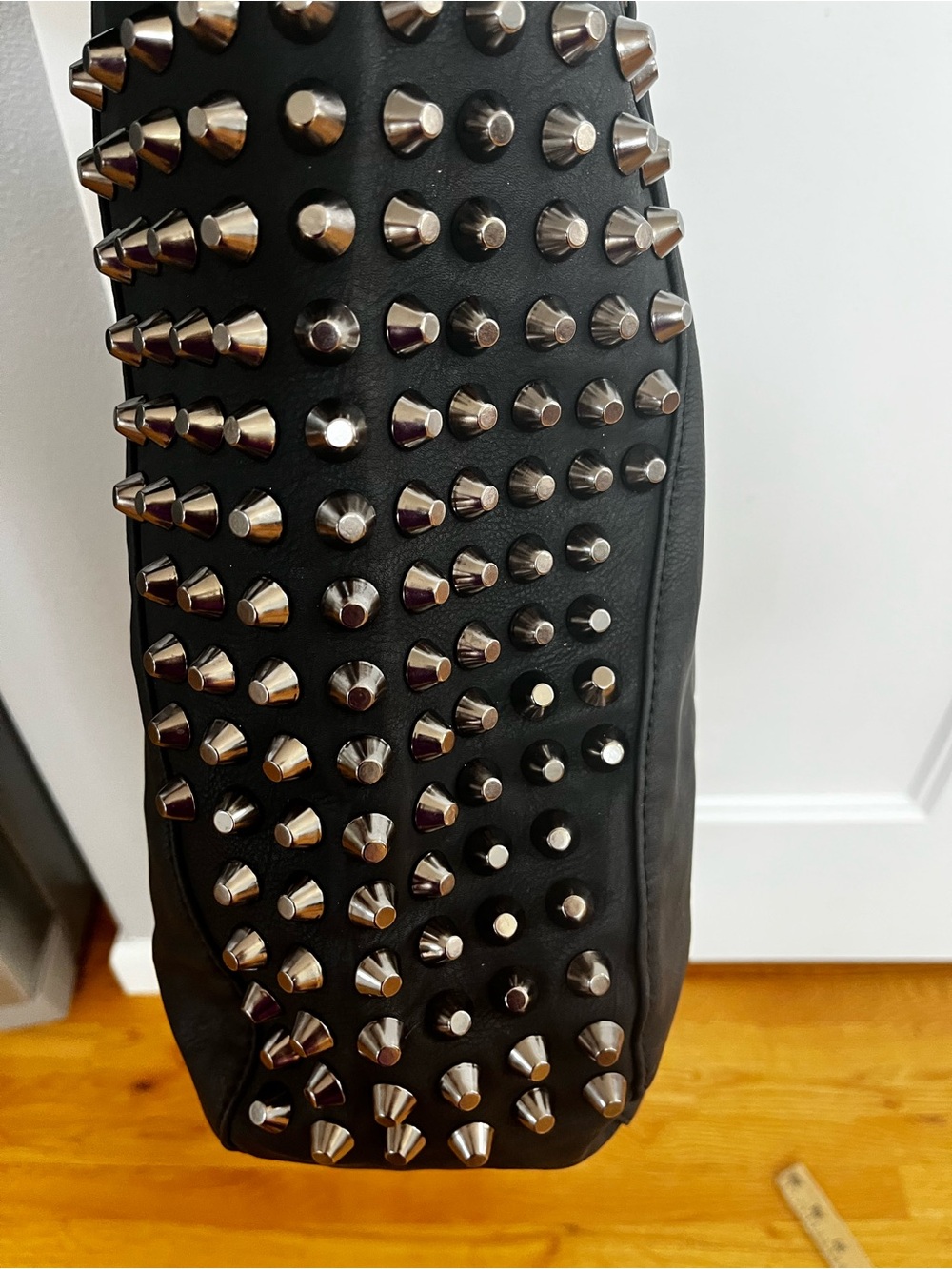 Black Studded Tote Bag - Picture 5 of 9